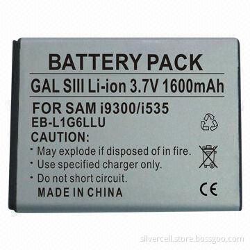 Li-ion Battery for Samsung i9300 with 1,600mAh Capacity